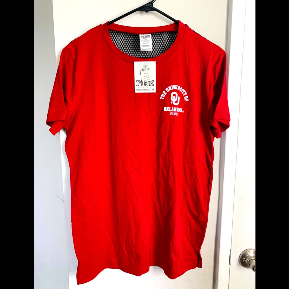 Pink V.S Collegiate University of Oklahoma Tee